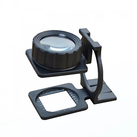 -Tekstilciler Için Kumaş Kontrolü Büyüteç,Katlanan, Metal 15X Büyütme