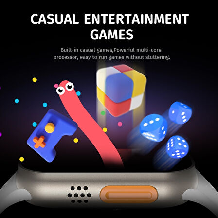 Hw8 Çift Kordon 49Mm - Siri Nfc Bluetooth Arama Konuşma - İos & Android Uyumlu Akıllı Saat