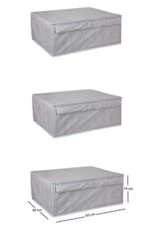 Baza Altı Boy Çok Amaçlı Düzenleyici Kutu Organizer Cırt Cırtlı Hurç 19Cm X 40Cm X 50Cm (10 Adet)