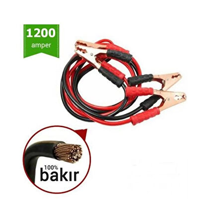 Akü Takviye Kablosu 1200 Amper (Taşıma Çantalı)