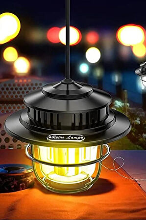 Taşınabilir Fener Su Geçirmez Dış Mekan Güçlü Led Kamp Bahçe Feneri Dekor