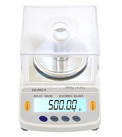 Dj602A Kefeli Hassas Terazi 3000 G Kapasiteli, 0.01 G Hassasiyetle Profesyonel Ölçüm