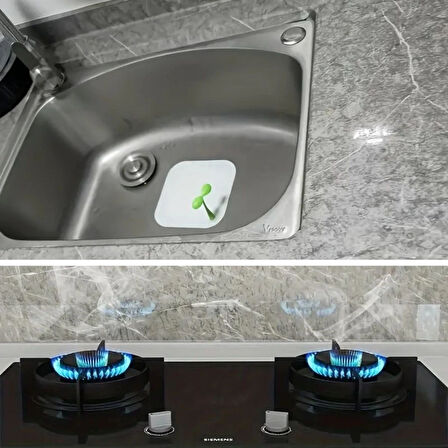 Mermer Desenli Sticker Folyo Atina Grisi 60Cm*5Mt T04