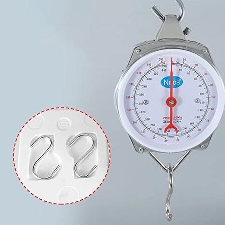 100 Kg Kapasiteli Askılı Terazi - Dayanıklı, Net Kadranlı, Çift Ölçü Birimli, Endüstriyel Ve Dış Mek