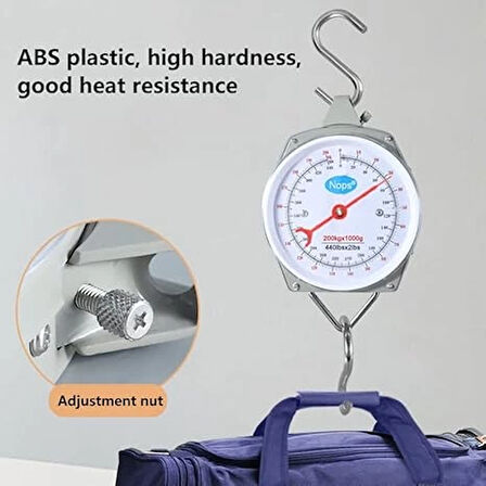 100 Kg Kapasiteli Askılı Terazi - Dayanıklı, Net Kadranlı, Çift Ölçü Birimli, Endüstriyel Ve Dış Mek