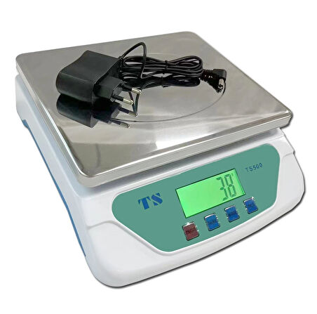Ts-500 Dijital Terazi - Lcd Ekran, Dara Alma, Sayım Fonksiyonlu, Yüksek Hassasiyetli Tartım Cihazı