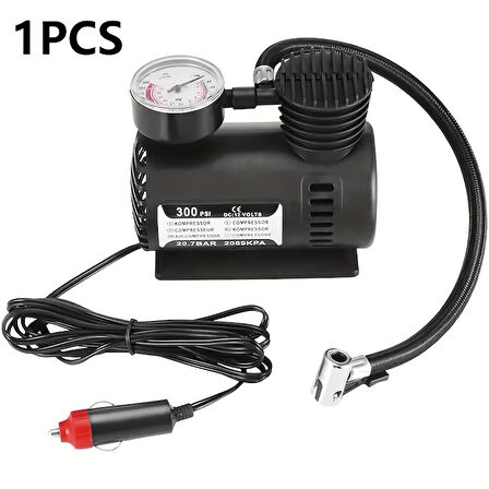 Plastik Gövdeli Siyah Mini Hava Kompresörü