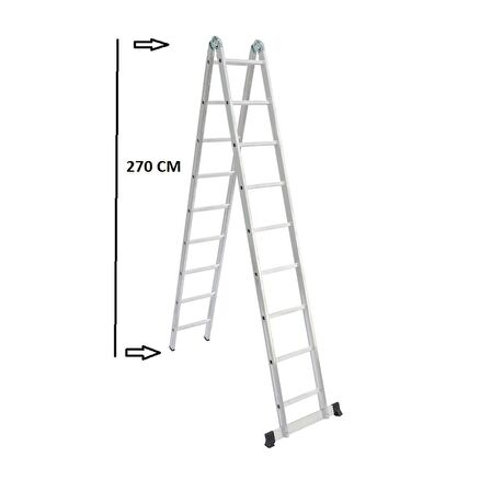 beykon tek kırma 2x9 18 basamak katlanır merdiven