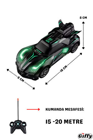 Oyuncak 1:20 Uzaktan Kumandalı Şarjlı Duman Çıkartan Işıklı Araba Buhar Çıkartan Drift Atan Araba