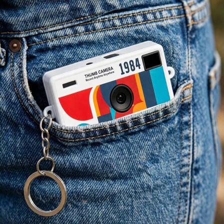 📸 G6 Thumb Camera 1984 Tasarım Mini Kamera | 1080P | Anahtarlıklı