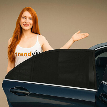 2'Li Araba Kapı Camı Güneşlik Perdesi | Çocuk Koruyucu Oto Sineklik | Bebek Emzirme İçin Güneşten Koruma