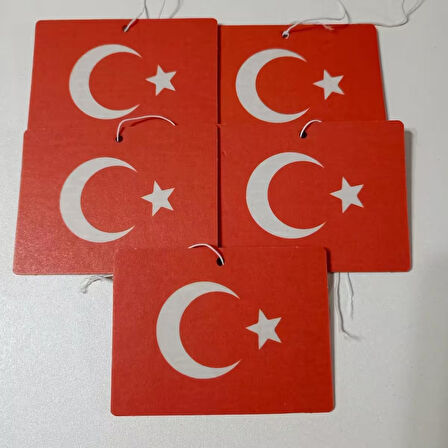 Nurtakı 5 adet Türk Bayraklı Oto ve oda kokusu