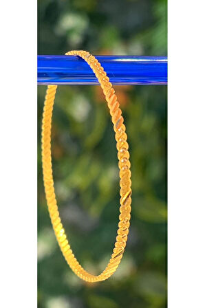 12 gr (GRAM) Yatırımlık İşçiliksiz Noktalı İkili Burma Bilezik 22 Ayar Altın