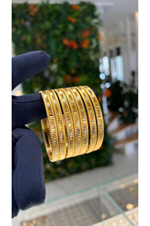 6,50 Gr (gram) Aynalı Sazan Şarnel Yatırımlık İşçiliksiz Bilezik 22 Ayar Altın (6.2)