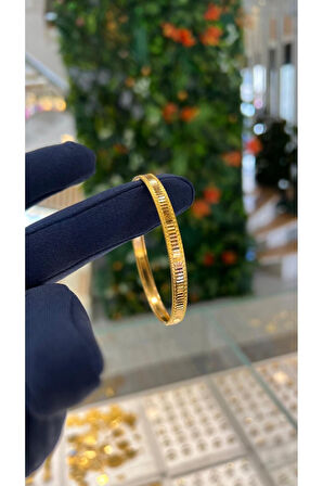 6,50 Gr (gram) Aynalı Sazan Şarnel Yatırımlık İşçiliksiz Bilezik 22 Ayar Altın (6.2)