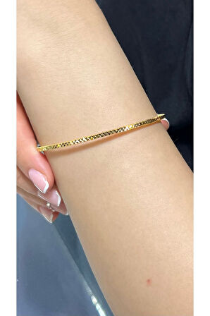 9gr (Gram) Yatırımlık İşçiliksiz Cam Kırığı Ajda Bilezik 22 Ayar Altın