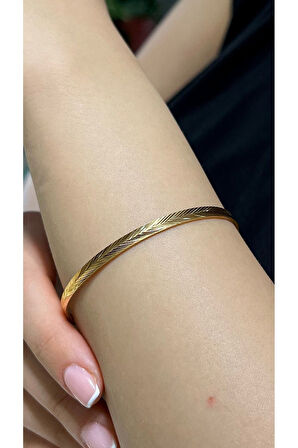 9 gr (Gram)  Yatırımlık İşçiliksiz Başak Ajda Kibrit Çöpü Bilezik 22 Ayar Altın