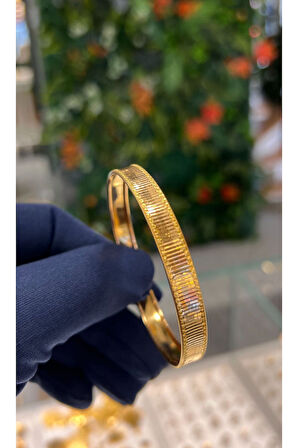 12 gr (GRAM) Aynalı Sazan Şarnel Yatırımlık İşçiliksiz Bilezik 22 Ayar Altın