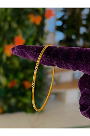 10 gr (GRAM) İşçiliksiz Yatırımlık Kalemli Oluklu Ajda Bilezik 22 Ayar Altın