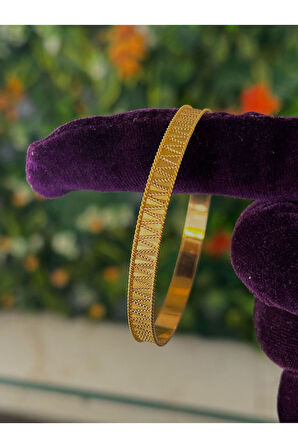 10 gr (GRAM) Dorika Desenli Nakışlı Bilezik Yatırımlık İşçiliksiz 22 Ayar Altın