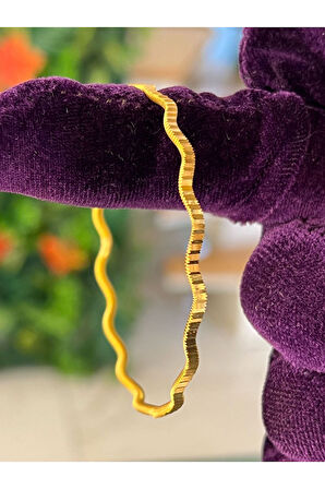 10 gr (GRAM) İşçiliksiz Yatırımlık Zikzak Dalmaçya Bilezik 22 Ayar Altın