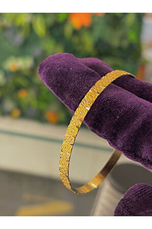 10 gr (GRAM) Papatya Desenli Çöp Bilezik İşçiliksiz Yatırımlık 22 Ayar Altın