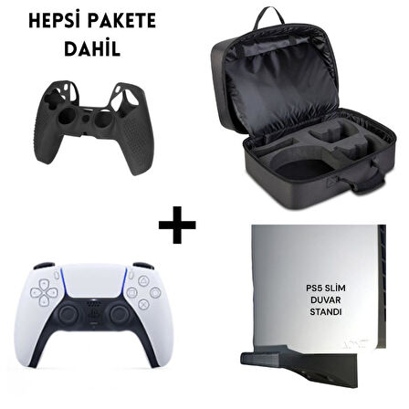 Playstation 5 Slim Dijital + 2. Kol + Çanta + Stand *Mega Paket*