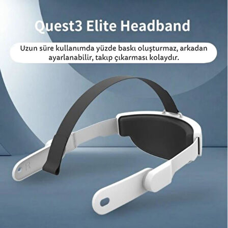 Meta Quest 3 Ayarlanabilir Kafa Bandı 2 Bantlı Arkadan Ayarlı Oculus Kafalık