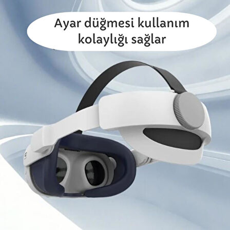 Meta Quest 3 Ayarlanabilir Kafa Bandı 2 Bantlı Arkadan Ayarlı Oculus Kafalık