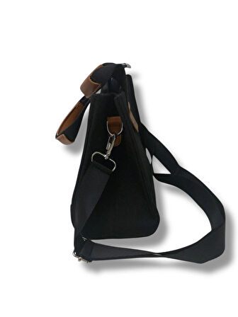  Kanvas Tote Bag Siyah El ve Omuz Çantası
