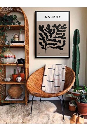 Soyut Dekoratif Vintange Retro Bohe Bohem Boho Art Vektorel Abstract Minimalist Canvas Kanvas Tablo
