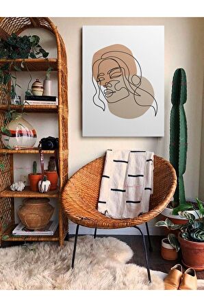 Soyut Dekoratif Vintange Retro Bohe Bohem Boho Art Vektorel Abstract Minimalist Canvas Kanvas Tablo