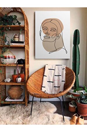 Soyut Dekoratif Vintange Retro Bohe Bohem Boho Art Vektorel Abstract Minimalist Canvas Kanvas Tablo