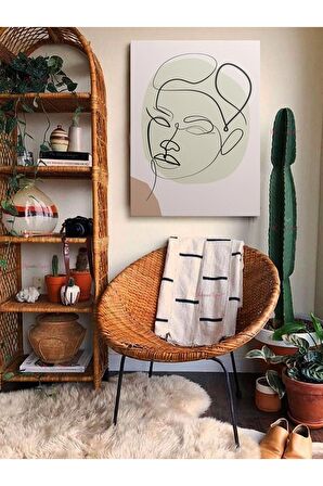 Soyut Dekoratif Vintange Retro Bohe Bohem Boho Art Vektorel Abstract Minimalist Canvas Kanvas Tablo