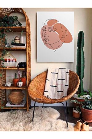 Soyut Dekoratif Vintange Retro Bohe Bohem Boho Art Vektorel Abstract Minimalist Canvas Kanvas Tablo