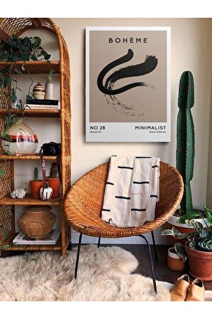 Soyut Dekoratif Vintange Retro Bohe Bohem Boho Art Vektorel Abstract Minimalist Canvas Kanvas Tablo