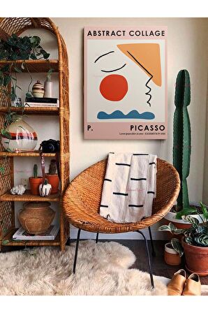 Soyut Dekoratif Vintange Retro Bohe Bohem Boho Art Vektorel Abstract Minimalist Canvas Kanvas Tablo