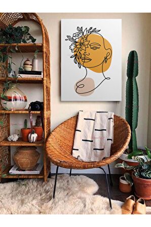 Soyut Dekoratif Vintange Retro Bohe Bohem Boho Art Vektorel Abstract Minimalist Canvas Kanvas Tablo