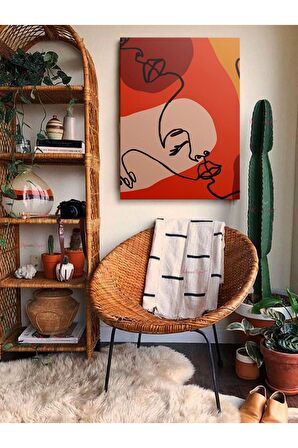 Soyut Dekoratif Vintange Retro Bohe Bohem Boho Art Vektorel Abstract Minimalist Canvas Kanvas Tablo