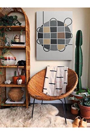 Soyut Dekoratif Vintange Retro Bohe Bohem Boho Art Vektorel Abstract Minimalist Canvas Kanvas Tablo