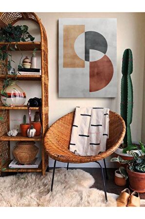 Soyut Dekoratif Vintange Retro Bohe Bohem Boho Art Vektorel Abstract Minimalist Canvas Kanvas Tablo