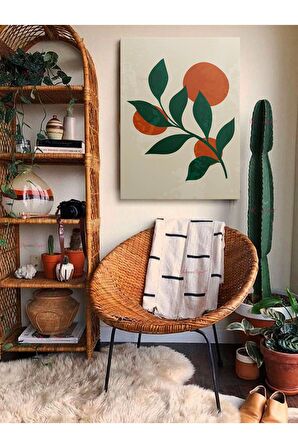 Soyut Dekoratif Vintange Retro Bohe Bohem Boho Art Vektorel Abstract Minimalist Canvas Kanvas Tablo