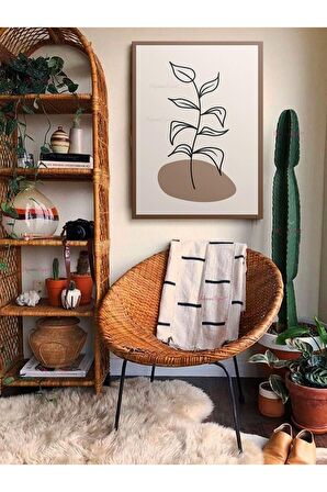 Soyut Dekoratif Vintange Retro Bohe Bohem Boho Art Vektorel Abstract Minimalist Canvas Kanvas Tablo