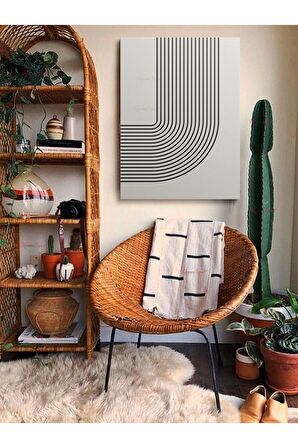 Soyut Dekoratif Vintange Retro Bohe Bohem Boho Art Vektorel Abstract Minimalist Canvas Kanvas Tablo