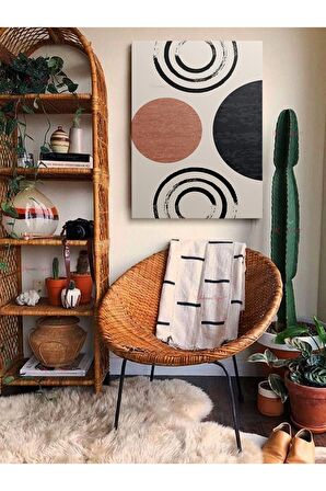 Soyut Dekoratif Vintange Retro Bohe Bohem Boho Art Vektorel Abstract Minimalist Canvas Kanvas Tablo