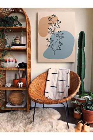 Soyut Dekoratif Vintange Retro Bohe Bohem Boho Art Vektorel Abstract Minimalist Canvas Kanvas Tablo