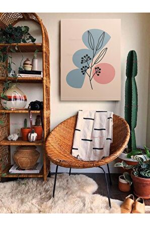 Soyut Dekoratif Vintange Retro Bohe Bohem Boho Art Vektorel Abstract Minimalist Canvas Kanvas Tablo