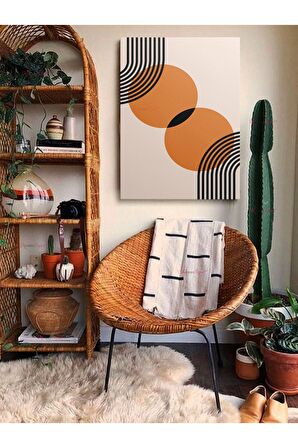 Soyut Dekoratif Vintange Retro Bohe Bohem Boho Art Vektorel Abstract Minimalist Canvas Kanvas Tablo