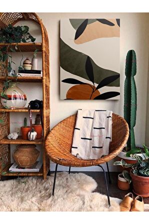 Soyut Dekoratif Vintange Retro Bohe Bohem Boho Art Vektorel Abstract Minimalist Canvas Kanvas Tablo