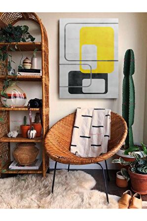 Soyut Dekoratif Vintange Retro Bohe Bohem Boho Art Vektorel Abstract Minimalist Canvas Kanvas Tablo